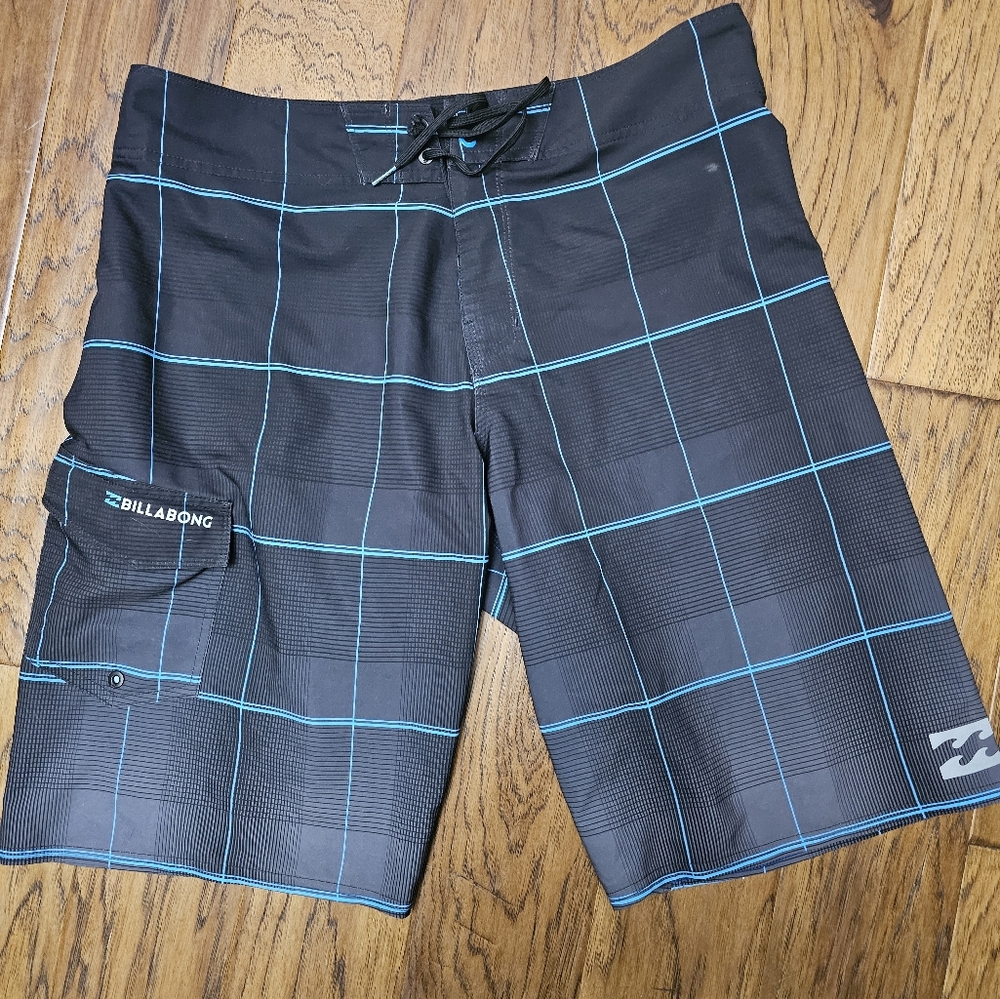 Billabong Platinum X Men’s Board Shorts, grey, blue Size 34